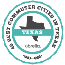 Best Commuter Cities in Texas Badge