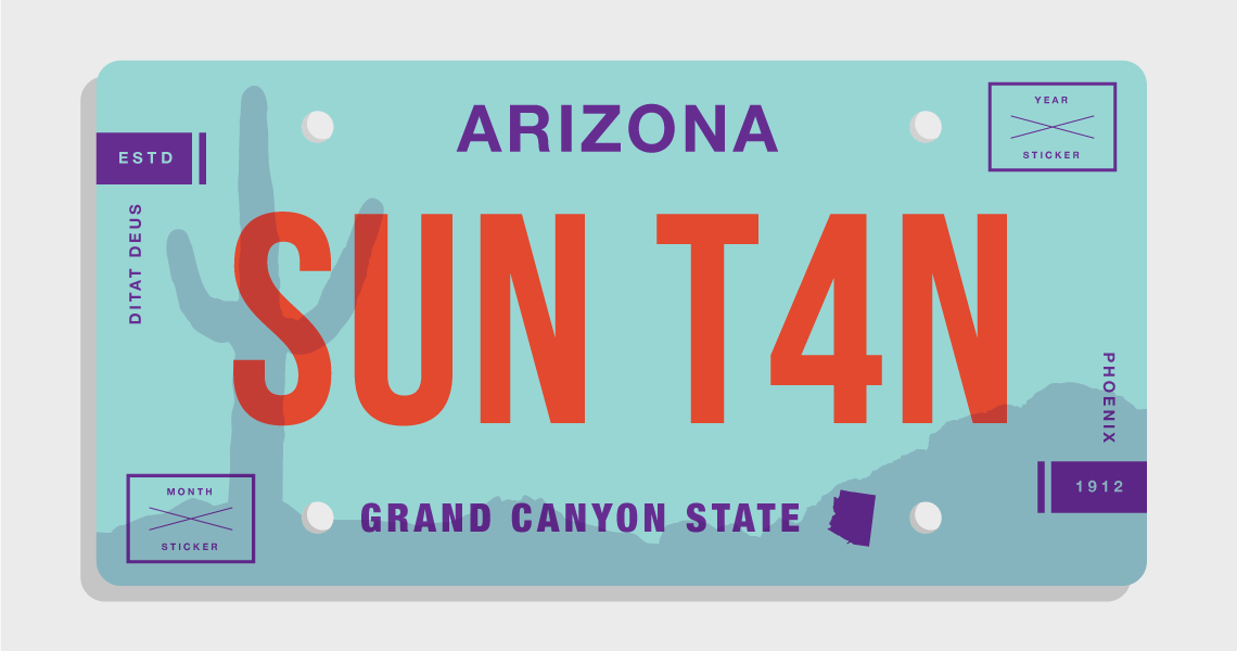 Arizona license plate design by Obrella