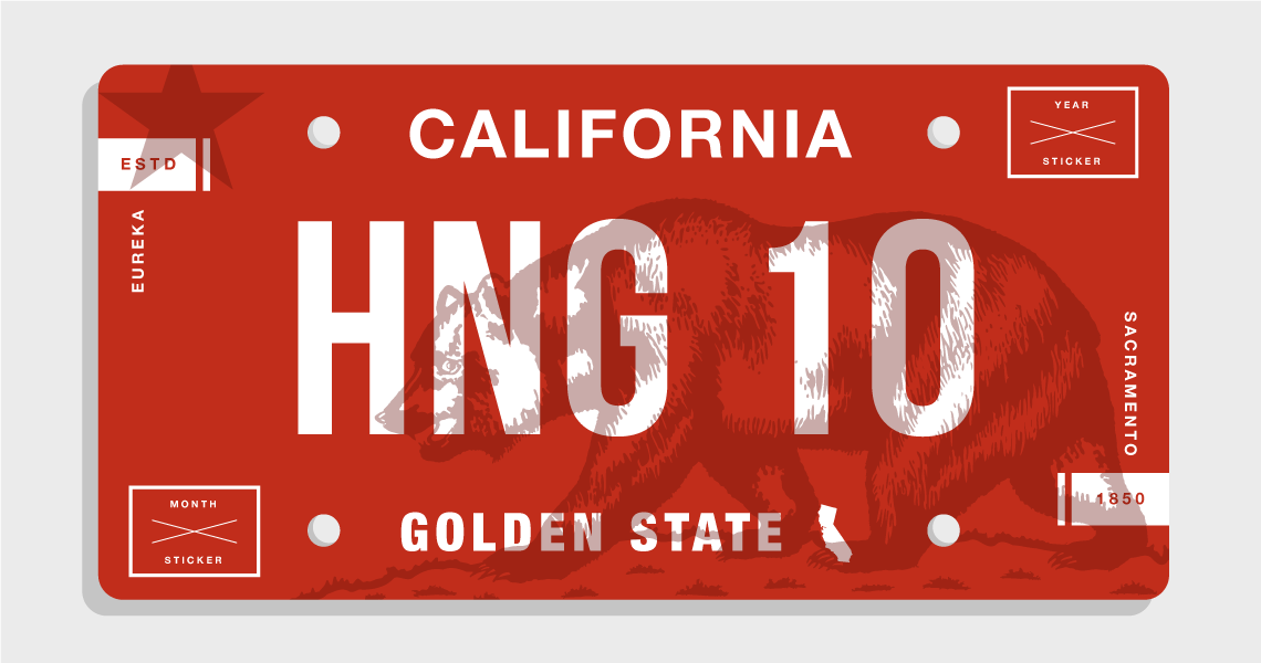 California license plate design by Obrella