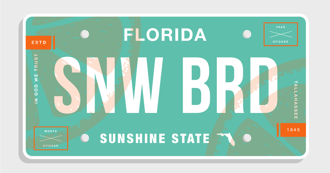 Florida license plate design by Obrella