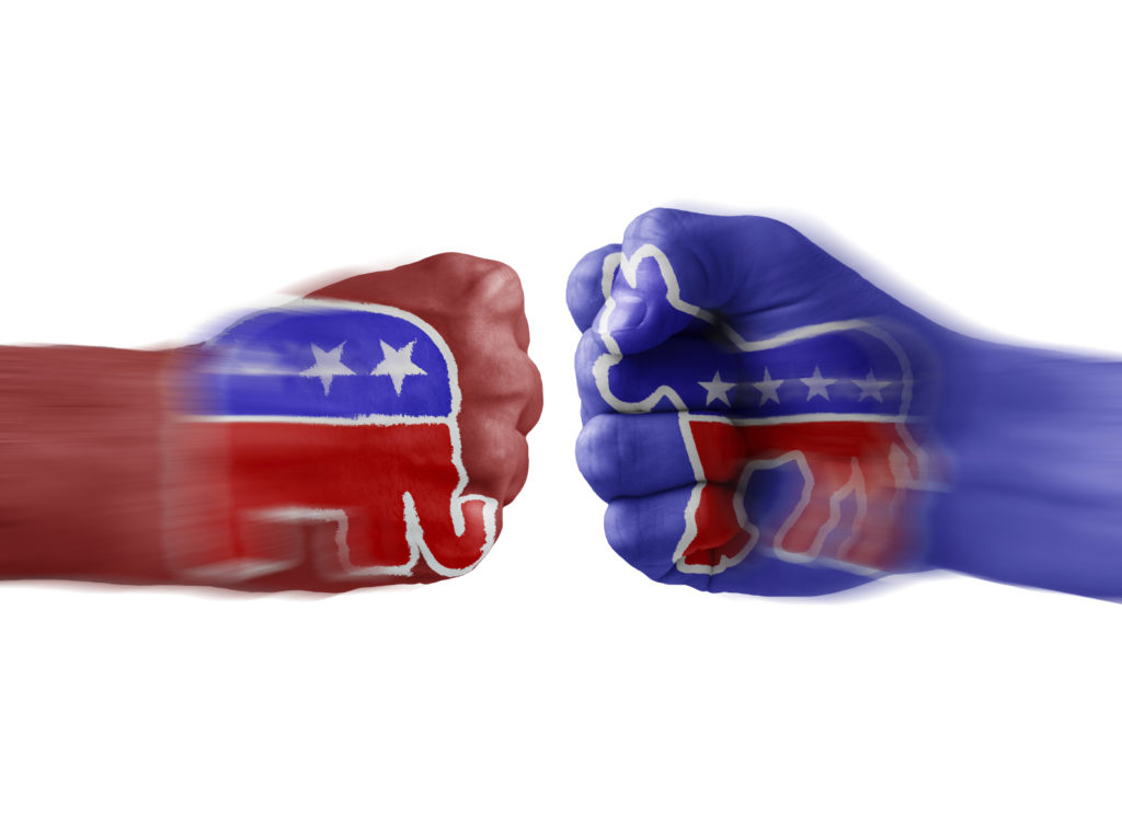 Democrat Republican Fist Bump