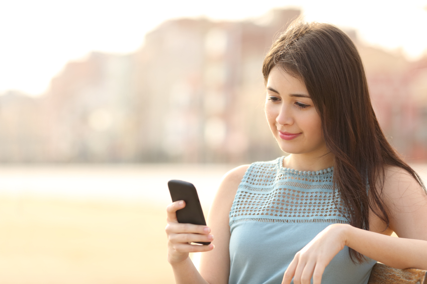 Young woman with cell phone